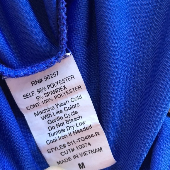 PerSeption Concept royal blue and black blouse, M - Picture 10 of 10